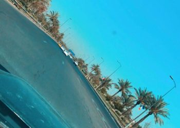 (صور+ فيديو)  تزيين شارع مطار بغداد بأعلام الدول المشاركة في “القمة”