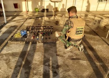 نداء يكشف عن متفجرات وأسلحة في الرمادي