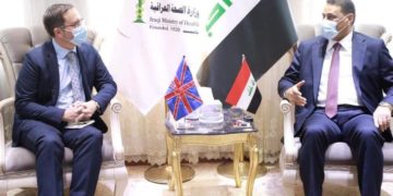 الوكيل الفني للصحة يناقش مع السفير البريطاني اسناد البرامج الوقائية و توفير اللقاحات