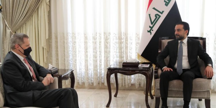 الحلبوسي يبحث مع السفير الامريكي الاوضاع السياسية وملف الانتخابات