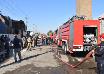 الدفاع المدني تطلب فتح تحقيق لحادث حريق الكرادة + صور