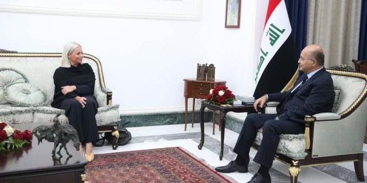 صالح يؤكد لبلاسخارت ضرورة توفير البيئة المناسبة (لأنتخابات نزيهة)