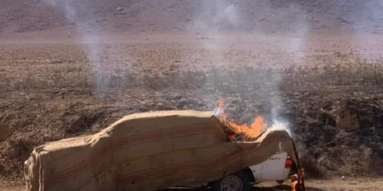 الغنام: تدمير عجلة لداعش ومضافة غربي الأنبار