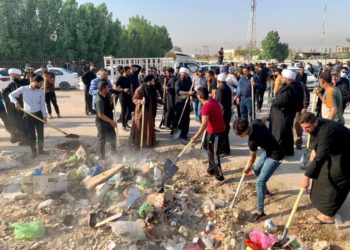 انطلاق حملة التيار الصدري للتنظيف في النجف + صور