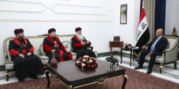 برهم صالح يؤكد ضرورة (عودة جميع النازحين المسيحيين الى مناطقهم )
