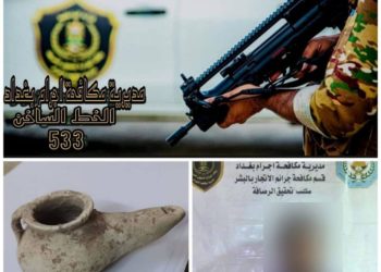 القبض وانتزاع (فانوس أثري) من متهم في بغداد