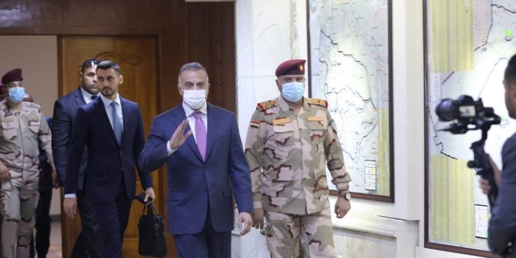 الكاظمي يزور العمليات المشتركة للاشراف على أول ممارسة أمنية تخص الانتخابات