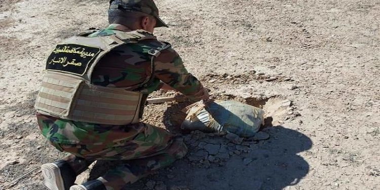 ضبط (20 عبوة ناسفة) من مخلفات الإرهاب في الأنبار