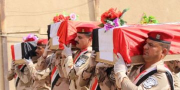إعادة رفات (11 جندياً عراقياً )عبر منفذ الشلامجة فقدوا خلال الحرب الإيرانية