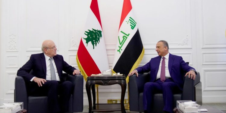 الكاظمي وميقاتي يبحثان التعاون الاقتصادي والتجاري بين البلدين