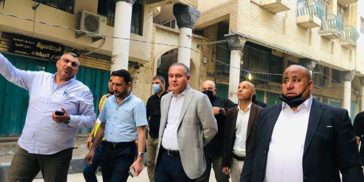 المعمار يوجه بإنهاء اعمال شارع المتنبي وفق الوقت المحدد له