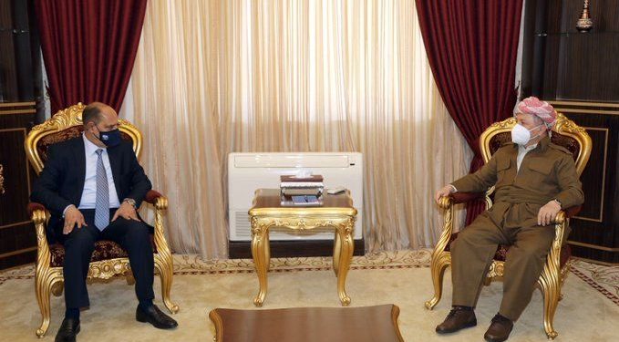 مؤيد اللامي يلتقي مسعود بارزاني في اربيل