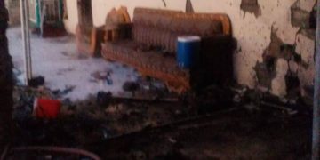 فيديو + صور استهداف المقر الأمني التابع للحشد في اللطيفية