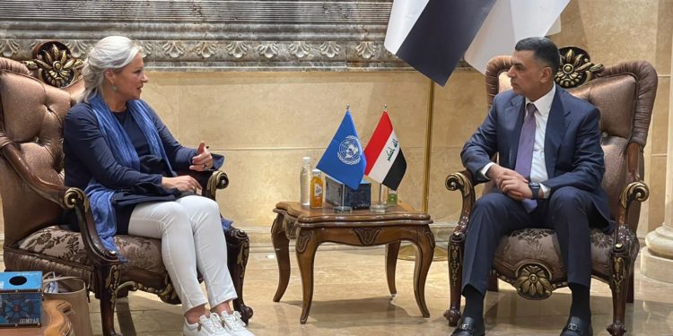 العيداني يلتقي بلاسخارت