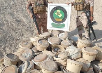 ضبط 63 لغما و49 عبوة ناسفة غرب الأنبار