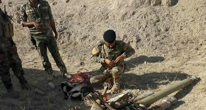 العثور على (4 مخابئ) للعبوات الناسفة والمتفجرات بالانبار