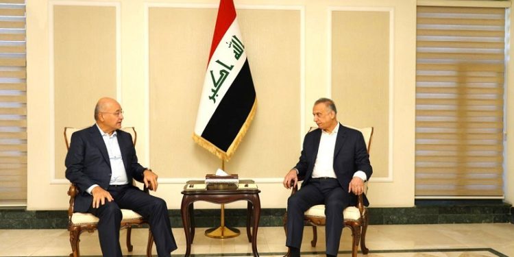 الكاظمي يستقبل برهم صالح.. (إدانة لمحاولة الاغتيال الإرهابية)