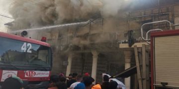 (17 فرقة إطفاء) تستمر بمكافحة حريـــق الشورجة