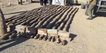 ضبط 200 قنبرة هاون و15 عبوة ناسفة في الانبار من قبل الحشد الشعبي