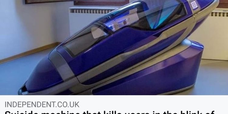 اختراع أول آلة للانتحار في العالم ,,, “وسيلة قتل أنيقة وراقية”