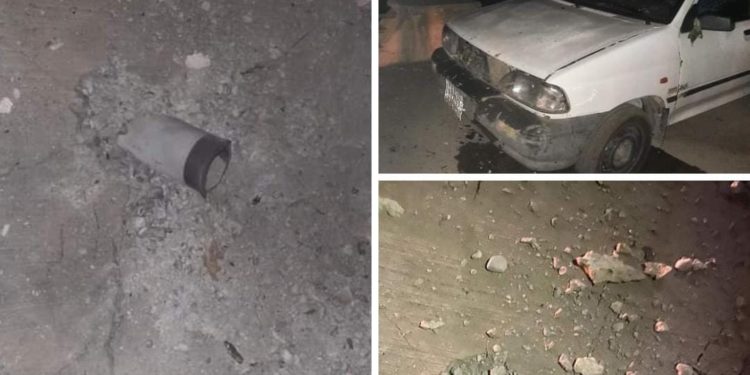 القصف الصاروخي  يصيب سيارة مدنية