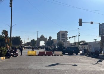 صور لمدخل المنطقة الخضراء من جهة وزارة التخطيط
