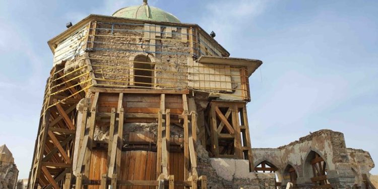 اكتشافات أثرية تحت (جامع النوري) في الموصل تعود إلى حقبة الأتابكة