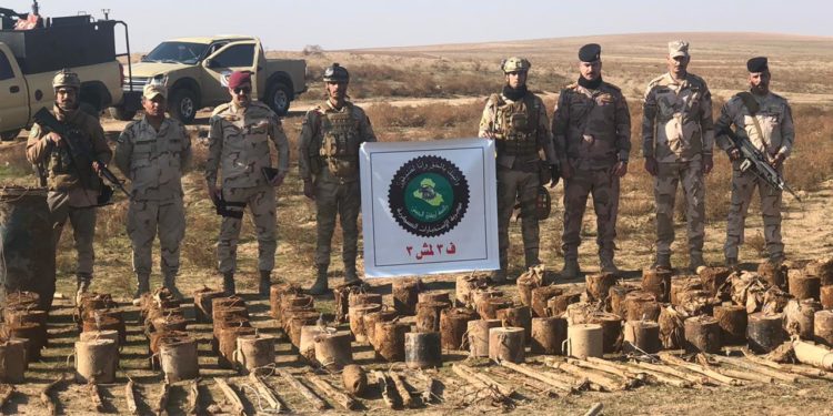 ضبط (براميل متفجرة وصواريخ تحت الارض) في نينوى