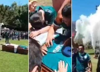 هدف سجله (لاعب متوفى من نعشه) يسعد جماهير الكرة حول العالم + فيديو