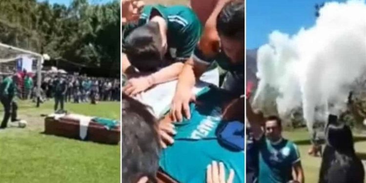 هدف سجله (لاعب متوفى من نعشه) يسعد جماهير الكرة حول العالم + فيديو