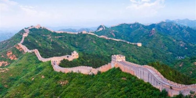 انهيار جزء من سور الصين العظيم
