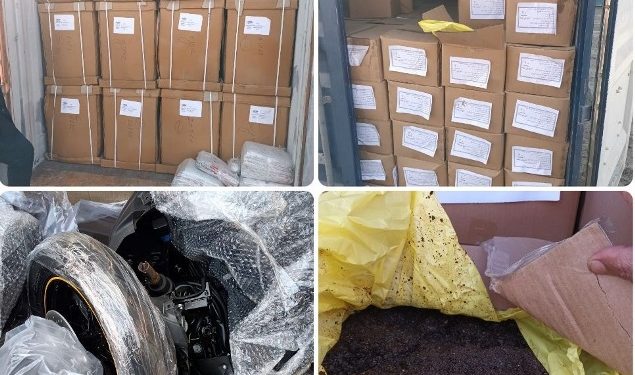 ضبط حاوية تحتوي (معسل أركيلة ممنوع من الاستيراد) في ميناء أم قصر الشمالي