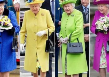 سر ظهور الملكة إليزابيث بالألوان الزاهية