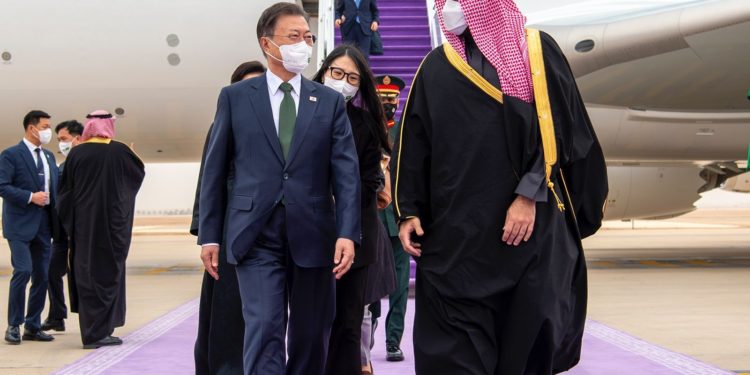 بن سلمان يستقبل رئيس كوريا الجنوبية