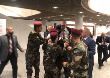 فيديو لحظة الاعتداء على المشهداني