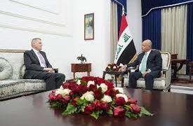 اجتماع بين (برهم صالح والسفير الأميركي)  في بغداد