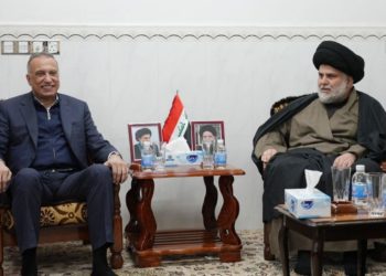 صور من لقاء الكاظمي بزعيم التيار الصدري