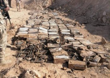 العثور على (310 حاويات) عتاد مقاوم للطائرات في الأنبار