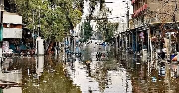 بالصور غرق مناطق عدة في أربيل بعد ليلة من الأمطار الغزيرة
