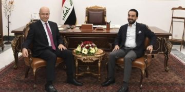 برهم صالح يهنــــئ الحلبوسي بعد فوزه برئاسة البرلمان لدورة ثانية