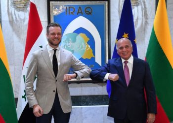 فؤاد حسين.. بحثنا مع وزير خارجية ليتوانيا العلاقات الثنائية وهجرة العراقيين