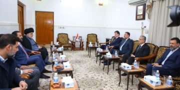 الصدر يستقبل الحلبوسي وبارزاني والخنجر , والحلبوسي يغرد ولَّى زمن التدخلات الخارجية