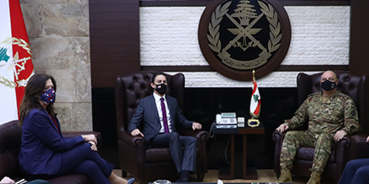 السفارة الأمريكية تعلق على لقاء قائد جيش لبنان بموفد واشنطن لملف ترسيم الحدود البحرية مع إسرائيل