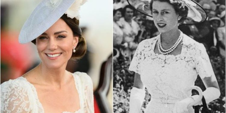 كــــــيت ميدلتون تقلد الملكة إليزابيث بإطلالة عمرها 68 عاما