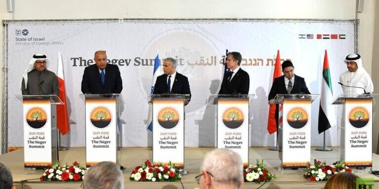 نتيجة اجتماع وزراء خارجية الدول العربية المشاركة في “قمة النقب”