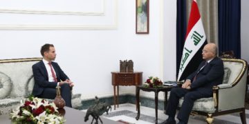 برهم صالح يستقبل السفير البلجيكي لدى بغداد