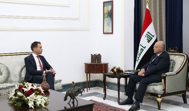 برهم صالح يستقبل السفير البلجيكي لدى بغداد
