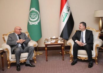 د. ابو الهيل والاسدي يبحثان مع الامين العام المساعد خطابي ملفات اجتماعات الجامعة العربية ببغداد
