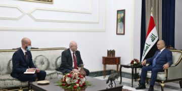 برهم صالح والقائم بأعمال السفارة الأوكرانية يبحثان أوضاع الجالية العراقية