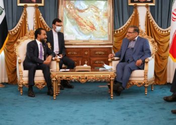 الحلبوسي يلتقي بالأمين العام للمجلس الأعلى للأمن القومي علي شمخاني